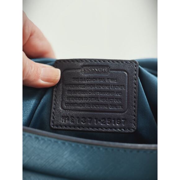 NWT Coach Madison Sadie Satchel $498 Blue Leather Handbag E1371-25167 #00011 - Picture 7 of 8